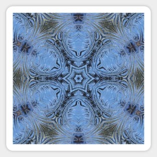 HEXAGONAL DESİGN OF SHADES OF SKY BLUE. A textured floral fantasy pattern and design Sticker